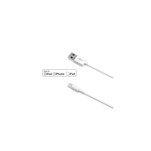 CELLY, kabel USB-A na Lightning, 12W, 1.0m, bijeli