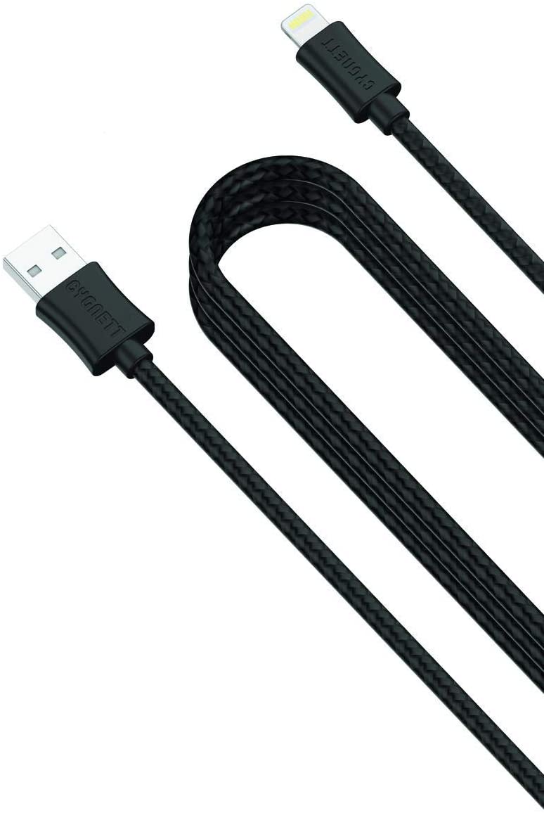 Cygnett, lightning charge&sync kabel, pleteni, 3.0m, crni