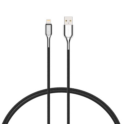 Cygnett, kabel lightning na USB-A, pleteni, 2.0m, crni
