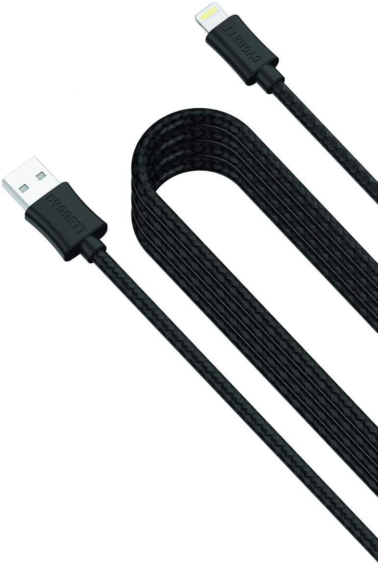 Cygnett, lightning charge&sync kabel, pleteni, 4.0m, crni