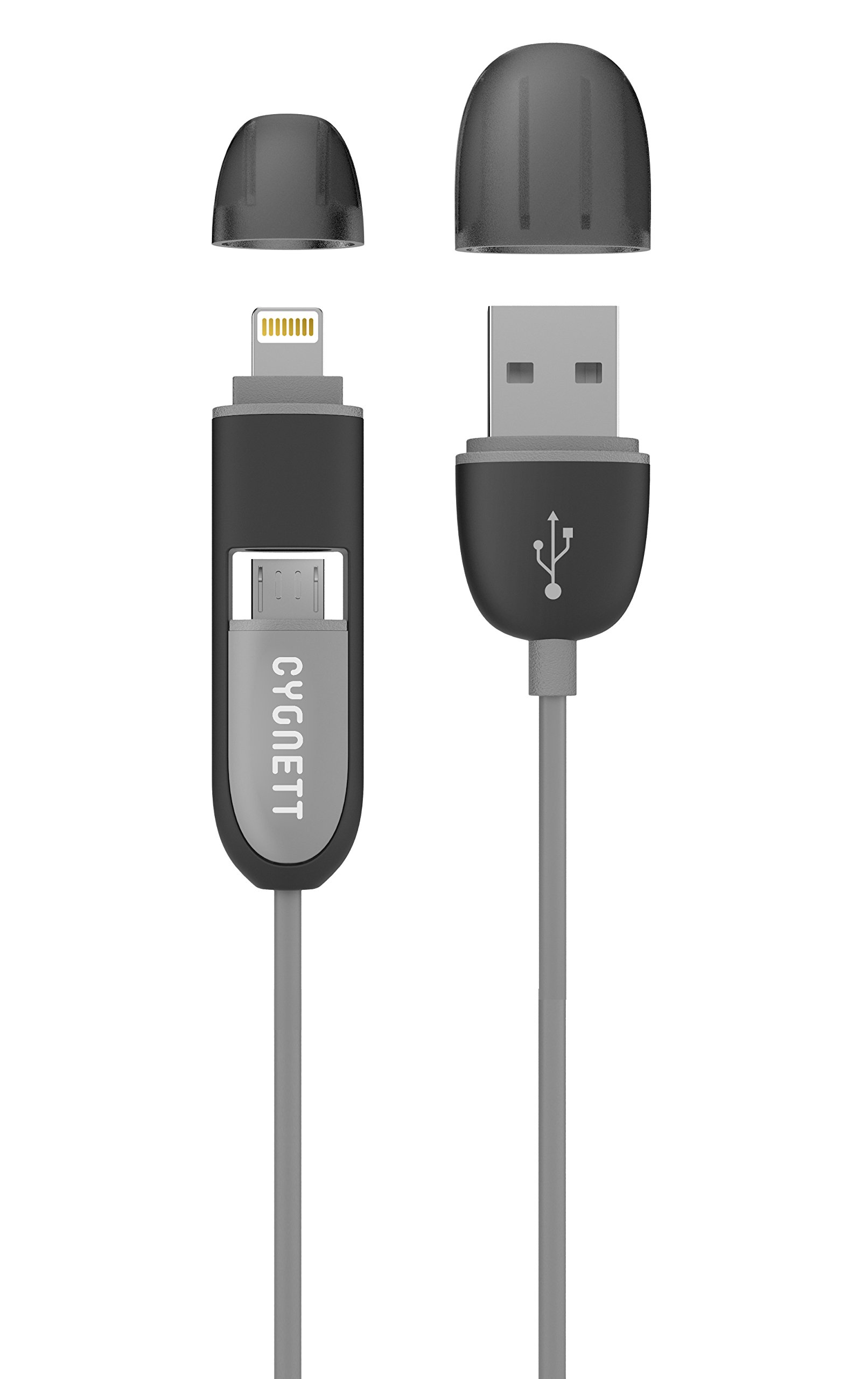 Cygnett, lightning i Micro USB kabel, 1.2m, crni