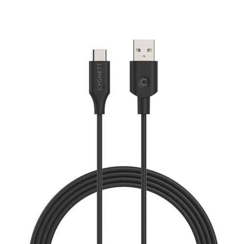 Cygnett, kabel USB-C na USB-A, PVC, 1.0m, crni